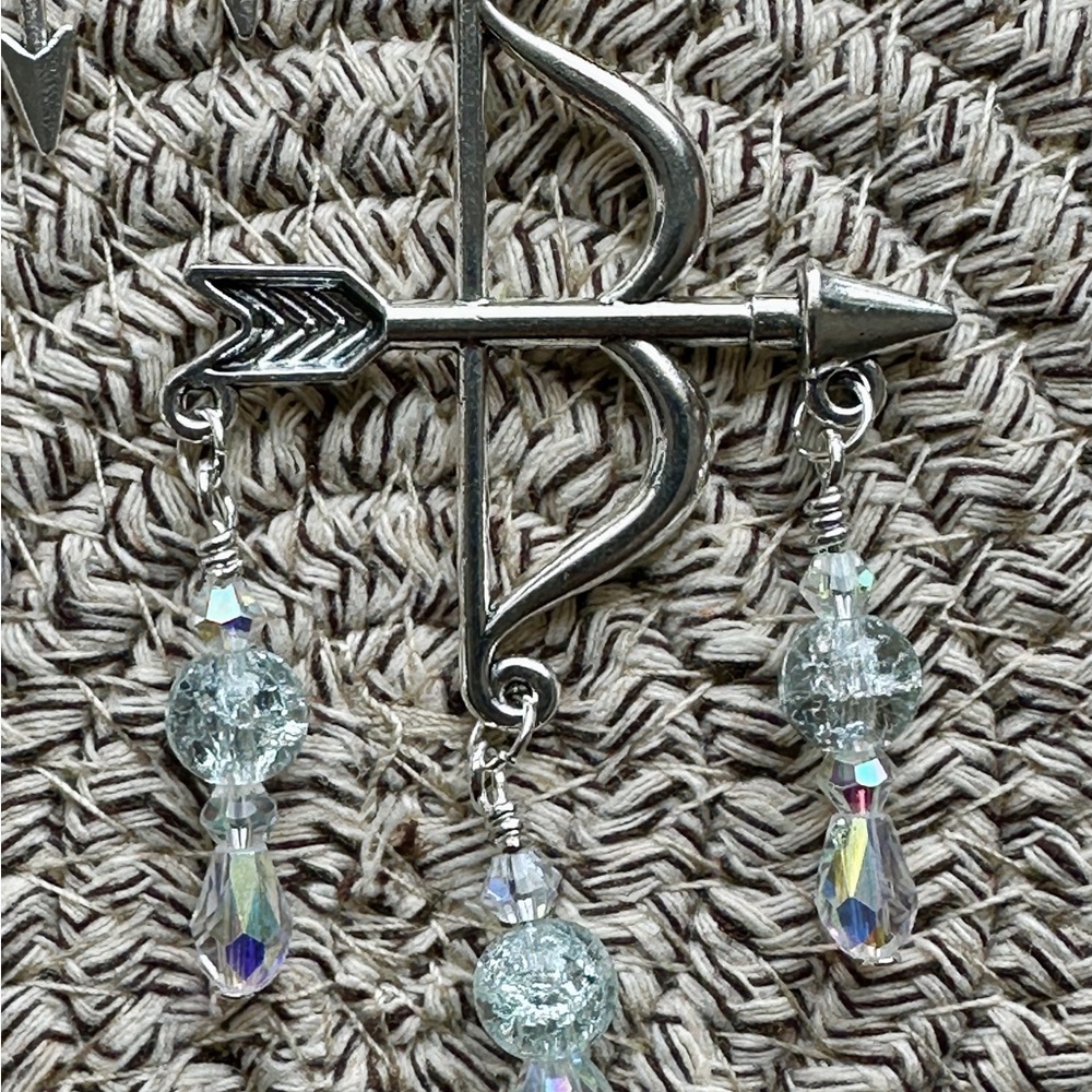 Crystal coil Bracelet & Bow Arrow Necklace Set - Taylor Swift "The Archer" - Picture 4 of 5